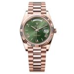 Rolex Day-Rolex Date 40 | REF. 228235 | Olive Green Roman Dial | Box & Papers | Everose Gold