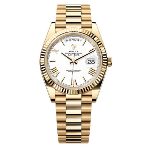 Rolex Day-Rolex Date 40 | REF. 228238 | White Dial | Box & Papers | 18k Yellow Gold