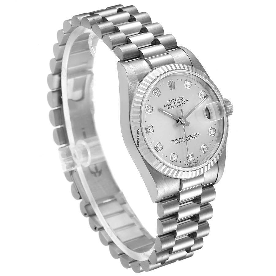 Rolex Datejust 31 Diamond Silver Dial Ladies Watch Swiss Made - Code: SW043