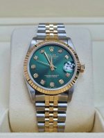 Rolex Rolex Datejust 31 Two Tone Olive Green Diamond Dial Ref 278273 Jubilee Bracelet