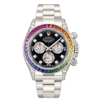 Rolex Cosmograph Daytona Silver Rainbow Automatic 4130 Swiss 5A