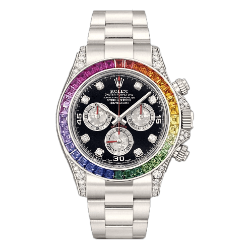 Rolex Cosmograph Daytona Silver Rainbow Automatic 4130 Swiss 5A