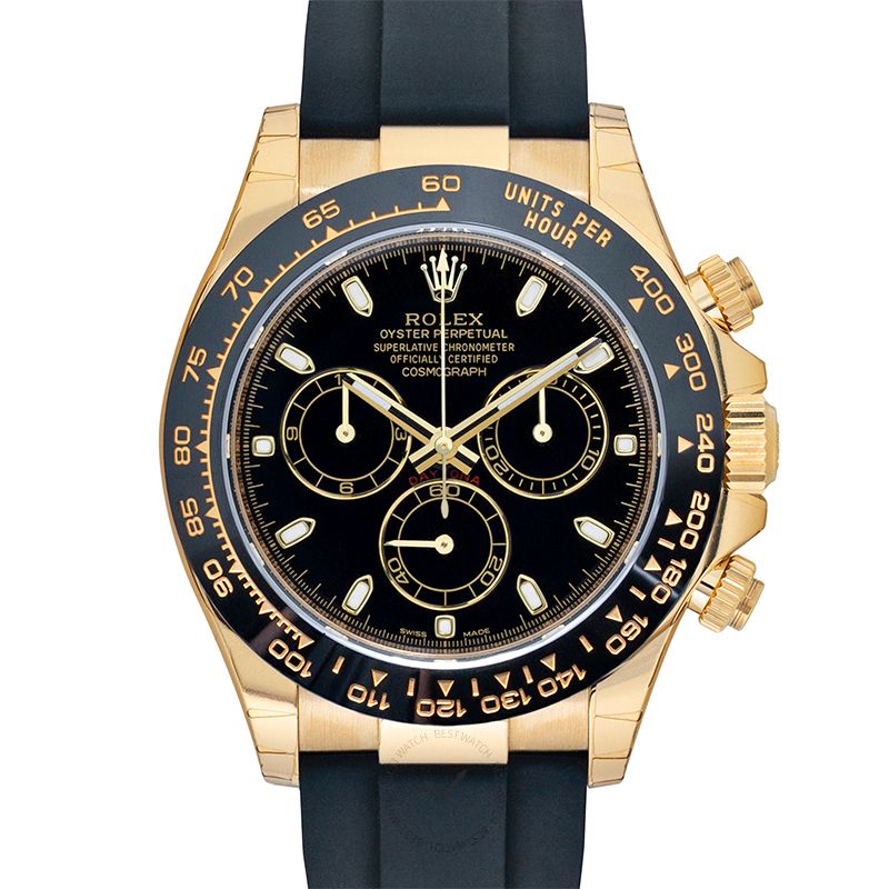 Rolex Cosmograph Daytona Yellow Gold Automatic Black Dial Swiss Made - Code: SW173