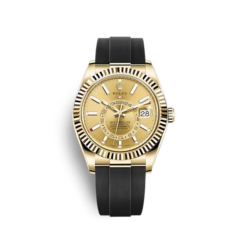 Rolex Sky-Dweller Automatic Yellow Gold Dial Swiss Made 6A - Rolex Oysterflex