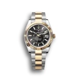 Sky Dweller Black Dial two tone Rolex Oyster Bracelet Swiss Made 6A