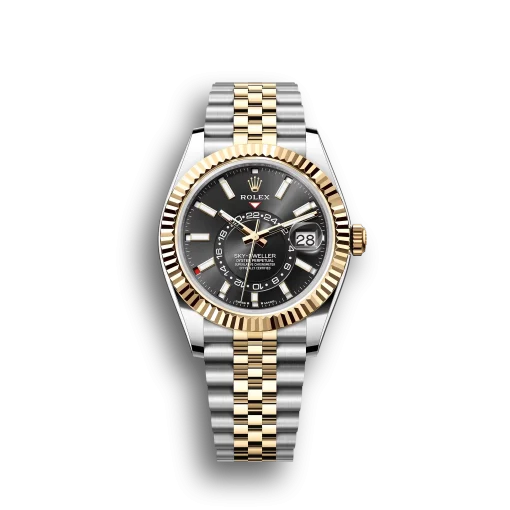 Sky Dweller Black Dial two tone Jubilee Bracelet Swiss Made 6A