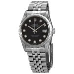 Rolex Datejust 36 Black Dial Diamonds Swiss Made - Code: WS463