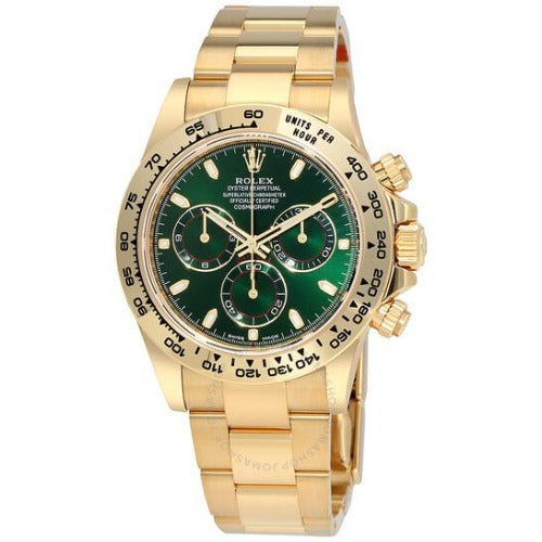 Rolex Cosmograph Daytona Green Dial 18K Yellow Gold Swiss Made - Code: SW031