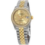 Rolex Datejust 31 Champagne Diamond Dial Ladies Steel - Code: RLX042