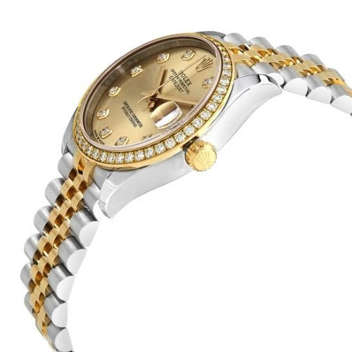 Rolex Datejust 31 Champagne Diamond Dial Ladies Steel - Code: RLX042