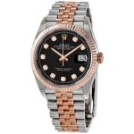 Rolex Datejust 36 Black Diamond Dial Automatic 18kt Everose Gold - Code: RLX049