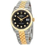 Rolex Datejust 36 Black Diamond Dial Yellow Gold - Code: RLX050