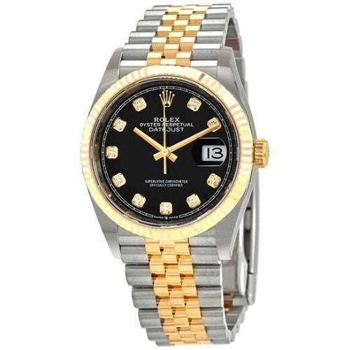 Rolex Datejust 41 Black Diamond Dial Yellow Gold - Code: RLX052