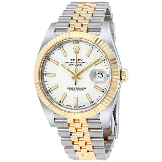 Rolex Datejust 41 White Dial Steel Yellow Gold Jubilee Swiss Made Code: SW5120