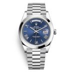 Day Rolex Date 40 Blue Dial Automatic Platinum - Code: RLX056