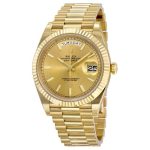 Rolex Day-Rolex Date Champagne Dial 18K Yellow Swiss Made - Code: SW068