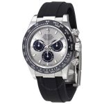 Rolex Cosmograph Daytona Chronograph Silver Rolex Oysterflex Swiss Made 6A