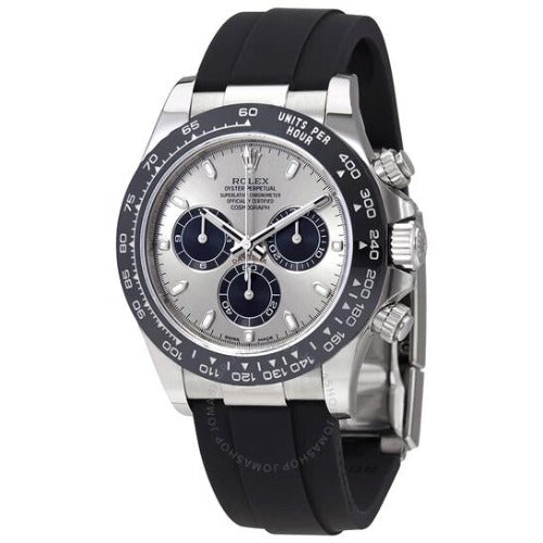 Rolex Cosmograph Daytona Chronograph Silver Rolex Oysterflex Swiss Made - CODE: 06