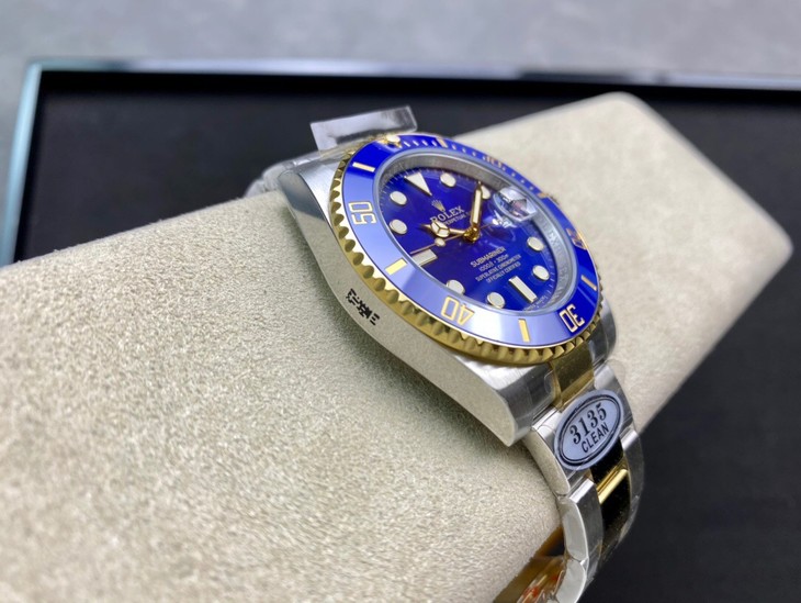 Rolex Submariner Rolex Date Blue Dial Two-tone Yellow Gold Swiss Made 5A