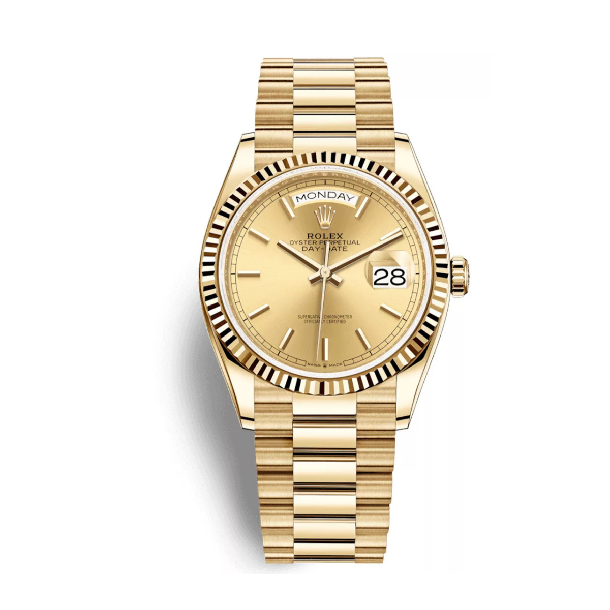 Rolex Day-Rolex Date 36 Rolex Oyster, yellow gold  M128238-0008 Swiss 6A