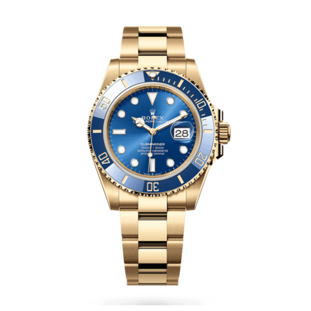 Rolex Submariner Rolex Date Rolex Oyster, 41 mm, yellow gold Blue Dial | Swiss Made 6A