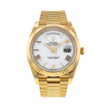 Rolex Day-Rolex Date 40 White Dial 18K Yellow Gold - Code: RLX064