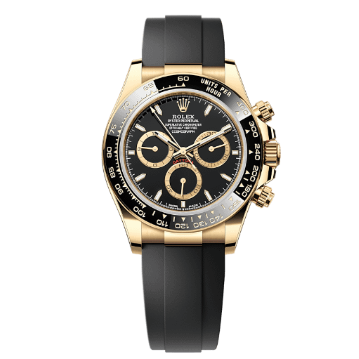 Rolex Cosmograph Daytona Yellow Gold Black Dial Swiss 6A - Code: VSF178