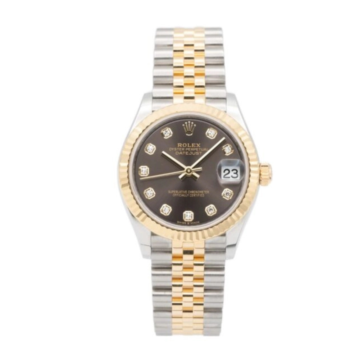 Rolex Datejust 31  Rolex Oyster, 31 mm, yellow gold and diamonds  Reference 278288RBR